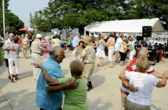 People enjoy the Festival of the Lakes Polka Party at the Hammond Marina in Hammond, Ind. Sunday July 20, 2014. Stephanie Dowell, The Times